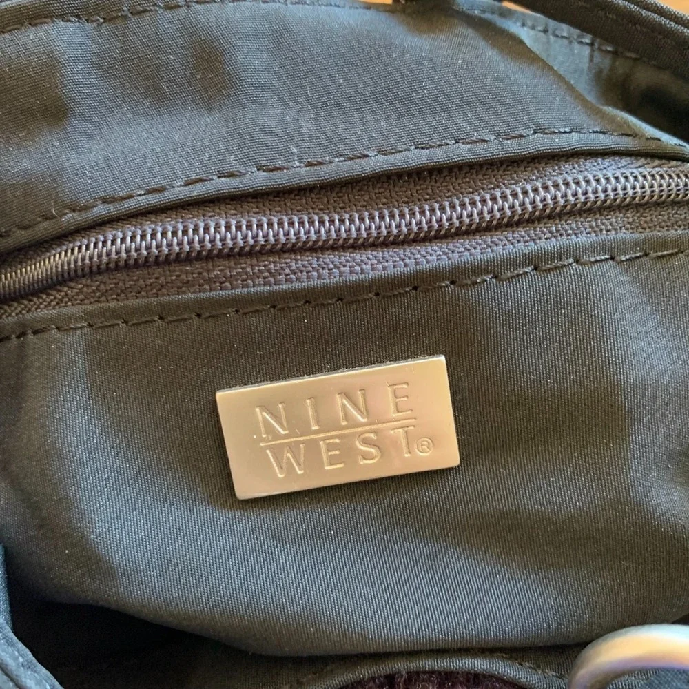 Nine West Velvet Drawstring Mini Backpack Purse‎ Black Whimsigoth Y2K Goth